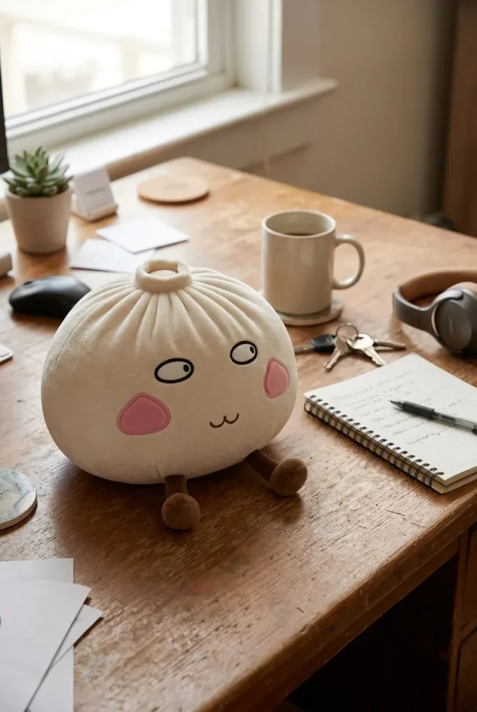 Squishy Dumpling Giant Stolt på skrivbordet