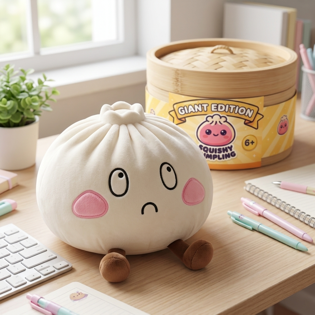 Dumpling Squishy XXL Ledsen Min i sin kawaii-miljö