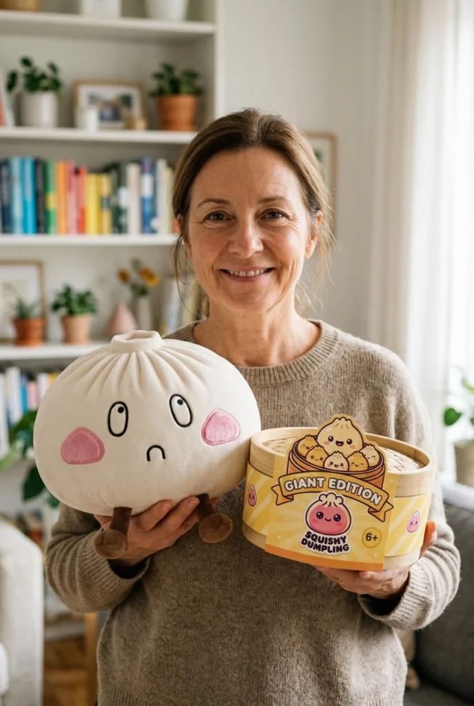 Dumpling Squishy XXL Ledsen Min med sin ask