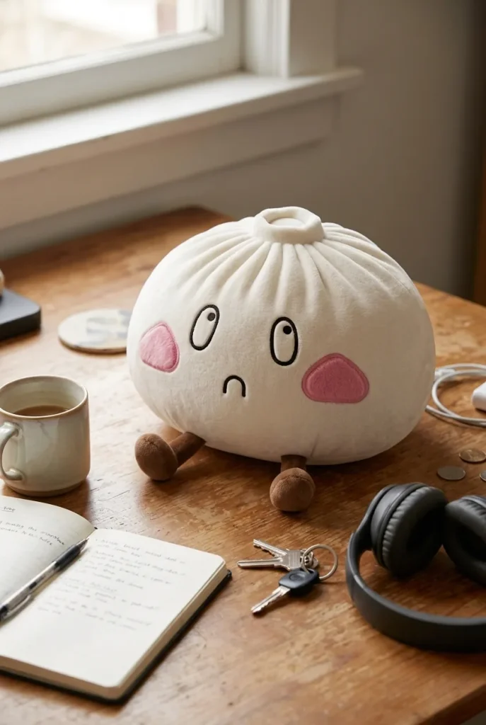 Dumpling Squishy XXL Ledsen Min på skrivbordet