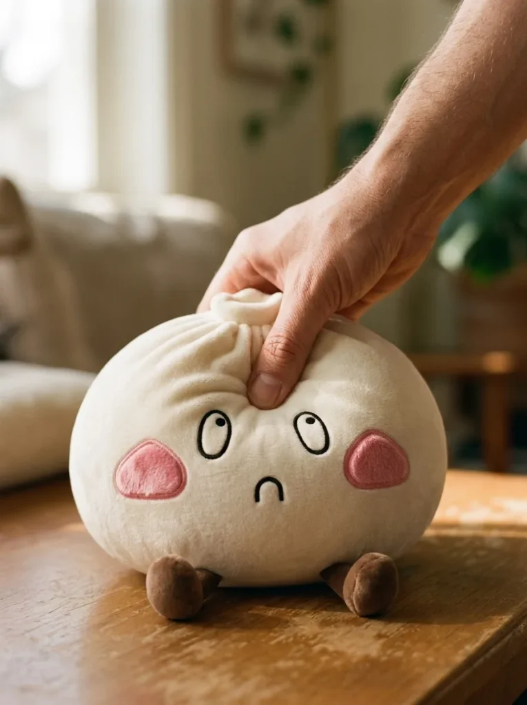 Dumpling Squishy XXL Ledsen Min mitt i klämmet