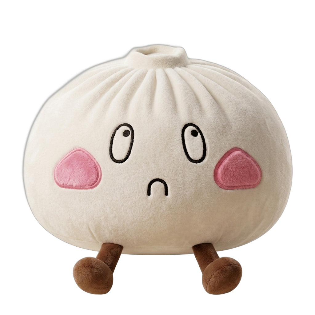 Dumpling Squishy XXL Ledsen Min — i klämmet, mjukt slow-rise-skum