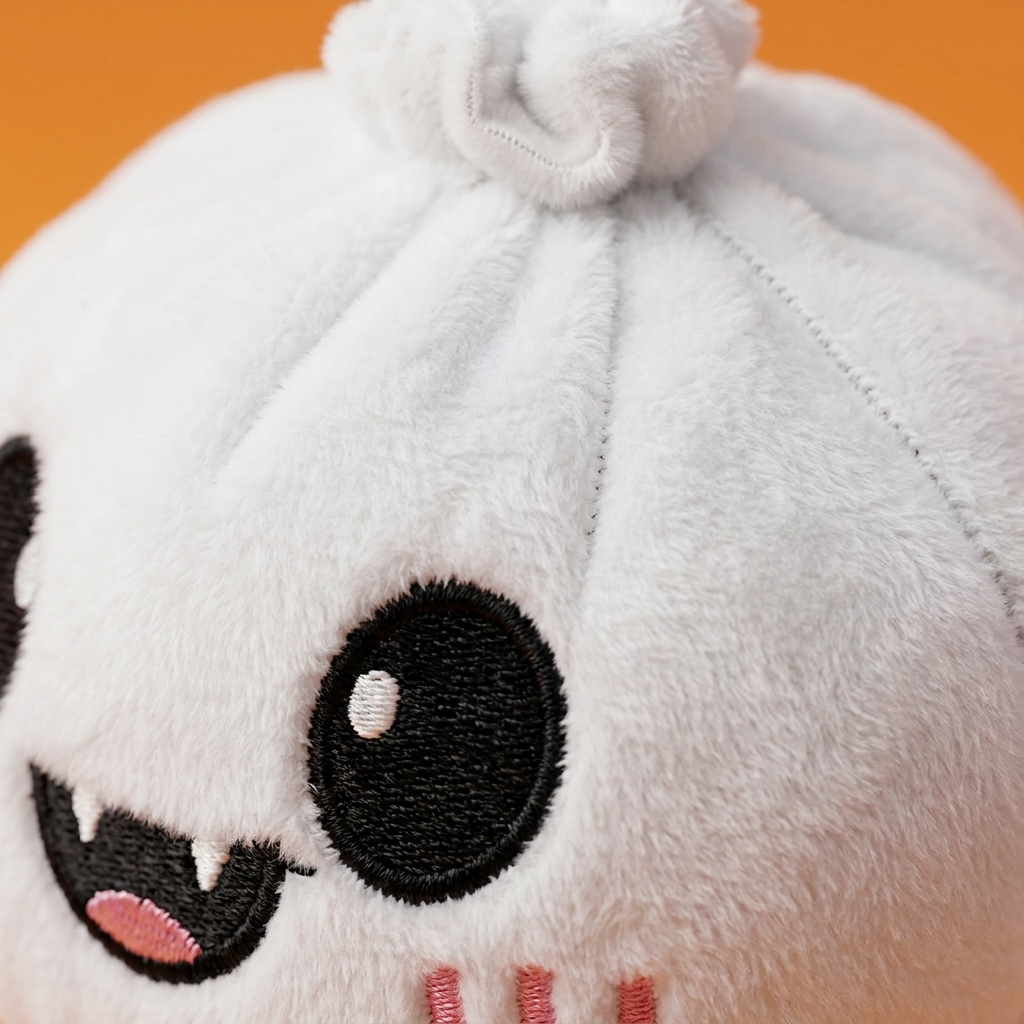 Dumpling Squishy Ghost Halloween Månsken — närbild på strukturen