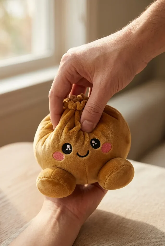 Squishy Dumpling Guld Royal mitt i klämmet