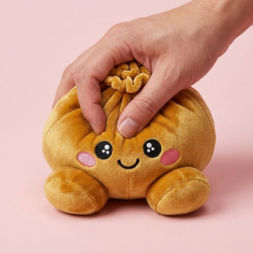 Squishy Dumpling Guld Royal — slow-rise-effekt, skummet återtar långsamt sin form