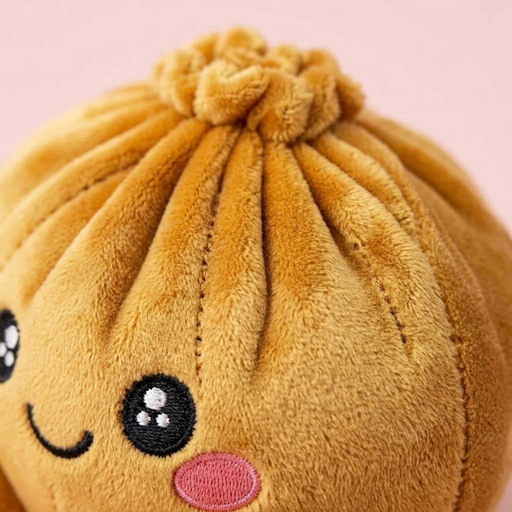 Squishy Dumpling Guld Royal — närbild på strukturen