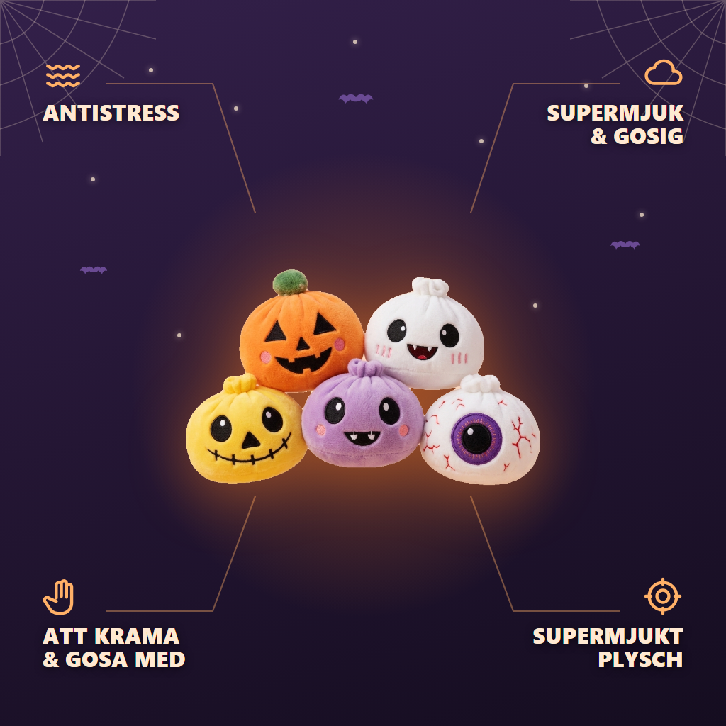 Dumpling Squishy Halloween Set of 5 Läskig — dess fördelar