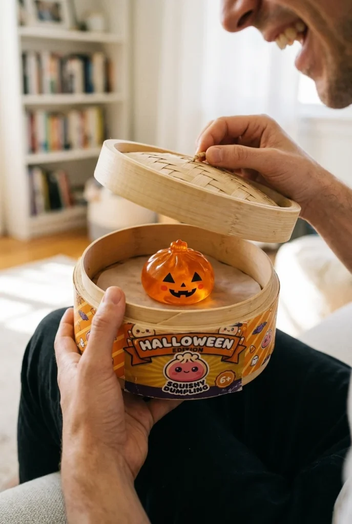 Squishy Dumpling Halloween XXL 8-pack i unboxing-ögonblicket