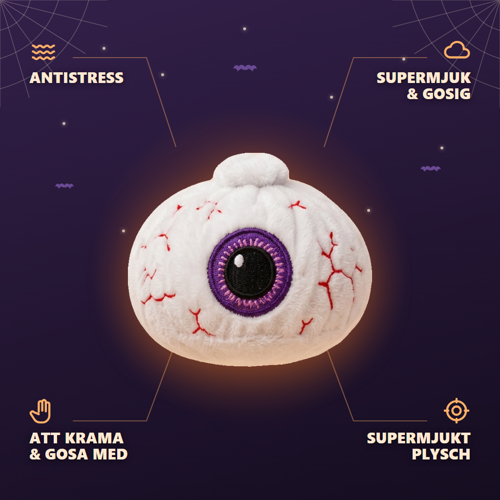 Dumpling Squishy Halloween Eye Plysch — dess fördelar
