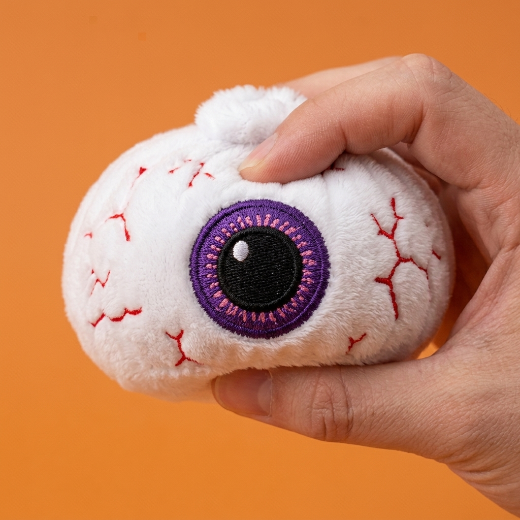 Dumpling Squishy Halloween Eye Plysch — slow-rise-effekt, skummet återtar långsamt sin form