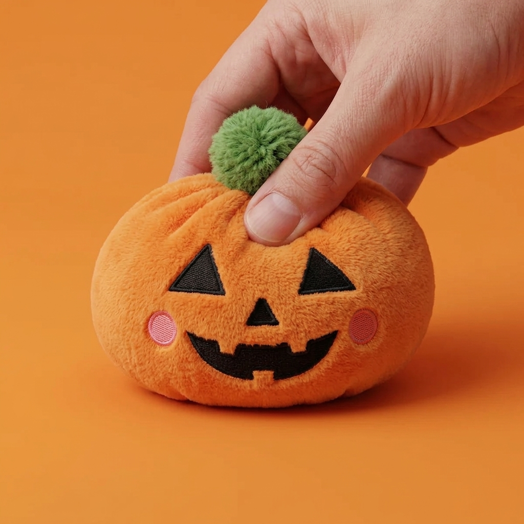 Squishy Dumpling Pumpa Halloween — slow-rise-effekt, skummet återtar långsamt sin form