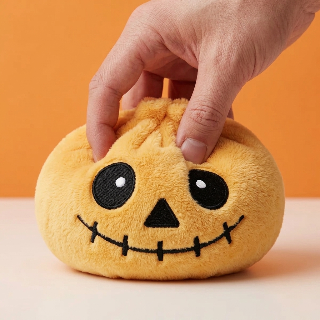 Dumpling Squishy Skeleton Halloween Leende — slow-rise-effekt, skummet återtar långsamt sin form