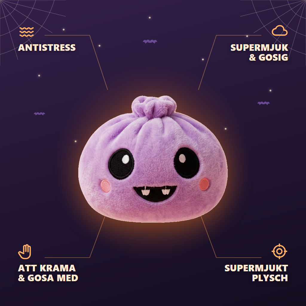 Squishy Dumpling Vampire Halloween Sammet — dess fördelar
