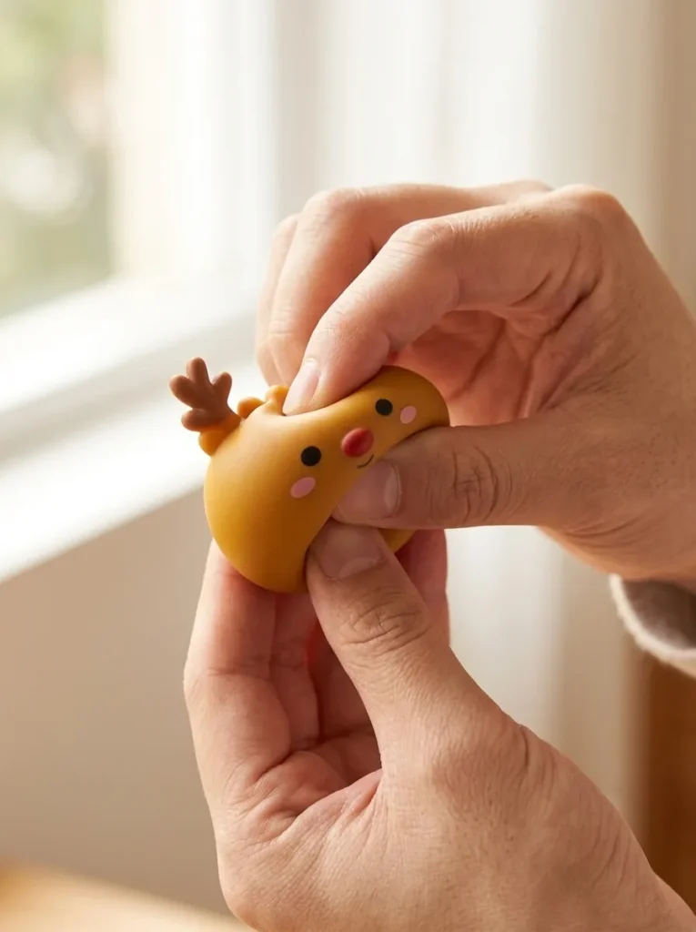 Adventskalender Squishy Dumpling Mochi Pepparkaka 24 Delar mitt i klämmet