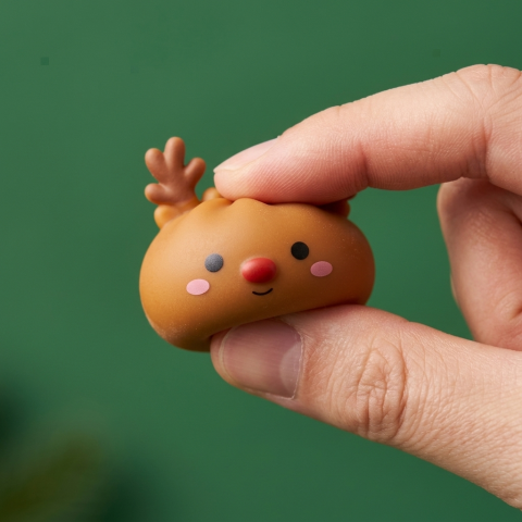 Adventskalender Squishy Dumpling Mochi Pepparkaka 24 Delar — i klämmet, mjukt slow-rise-skum