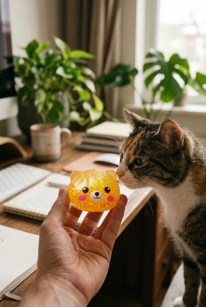 Dumpling Squishy Björn Mystery Glitter Överraskning med en gosedjursvän