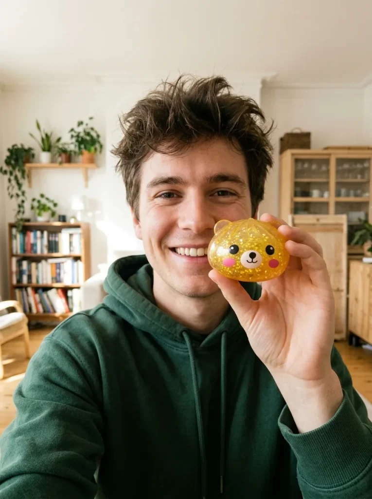 Dumpling Squishy Björn Mystery Glitter Överraskning i vardagen