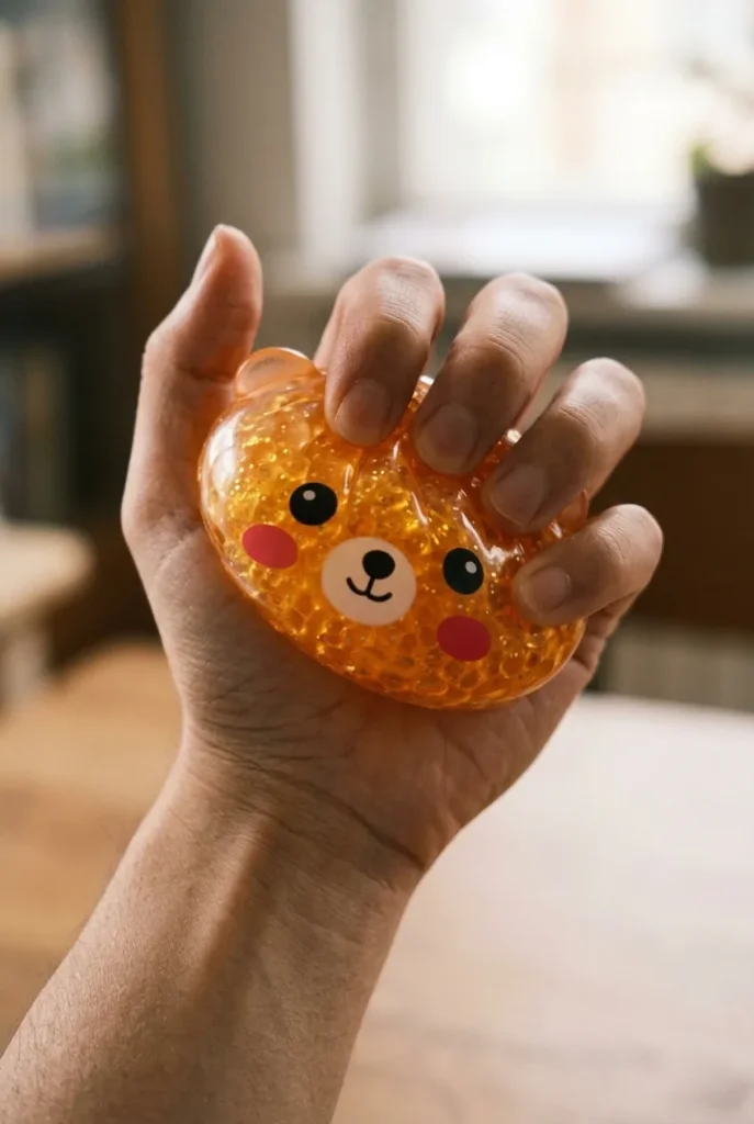 Dumpling Squishy Björn Mystery Glitter Överraskning mitt i klämmet