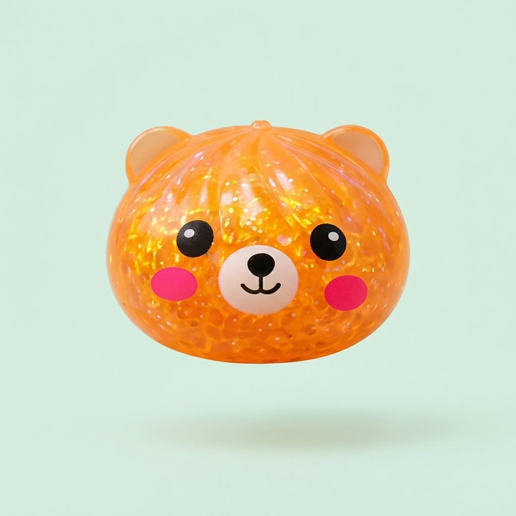 Dumpling Squishy Björn Mystery Glitter Överraskning — i klämmet, mjukt slow-rise-skum