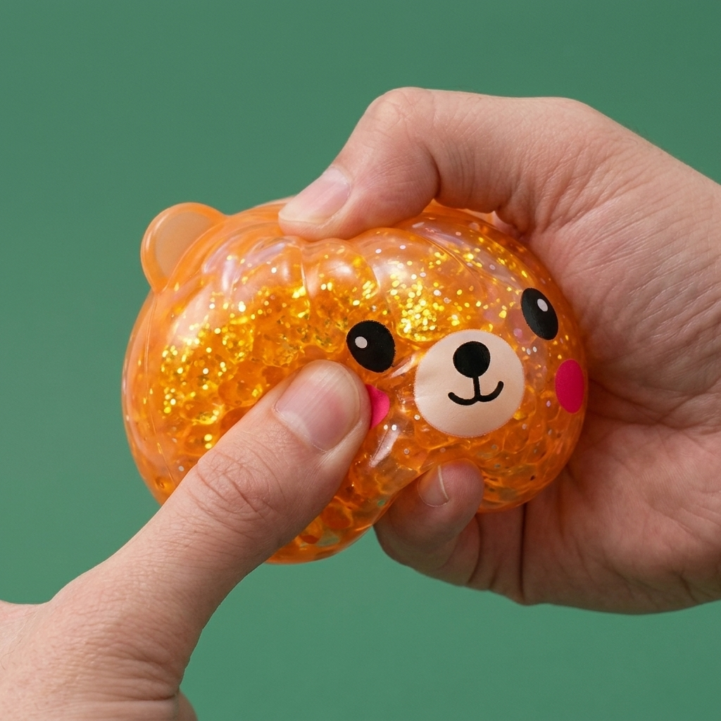Dumpling Squishy Björn Mystery Glitter Överraskning — slow-rise-effekt, skummet återtar långsamt sin form