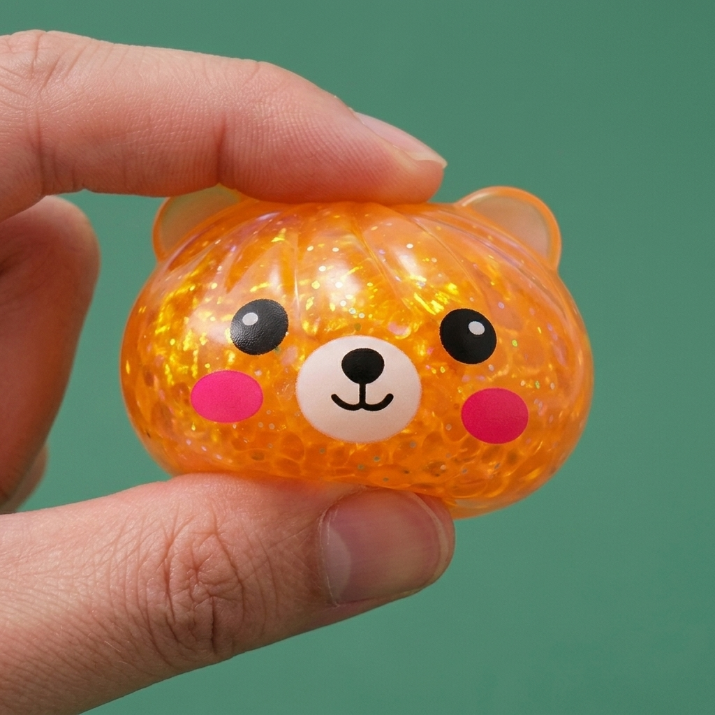 Dumpling Squishy Björn Mystery Glitter Överraskning — i klämmet, mjukt slow-rise-skum