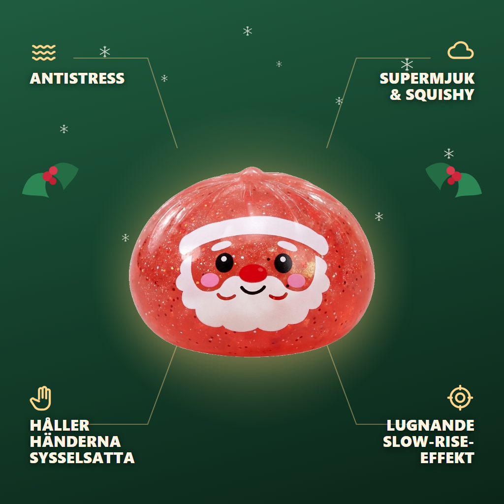 Glitter Dumpling Squishy Mystery Candy Jul — dess fördelar