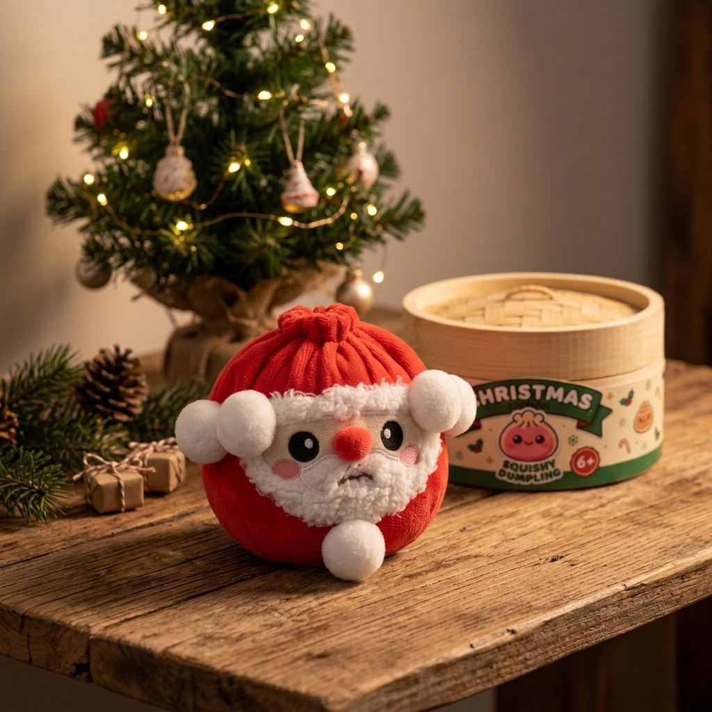 Squishy Dumpling Mystery Jul i sin kawaii-miljö