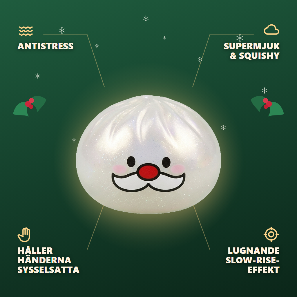 Dumpling Squishy Mystery Tomtemustasch — dess fördelar