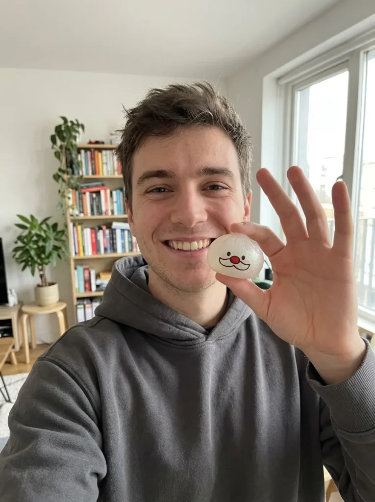 Dumpling Squishy Mystery Tomtemustasch i vardagen