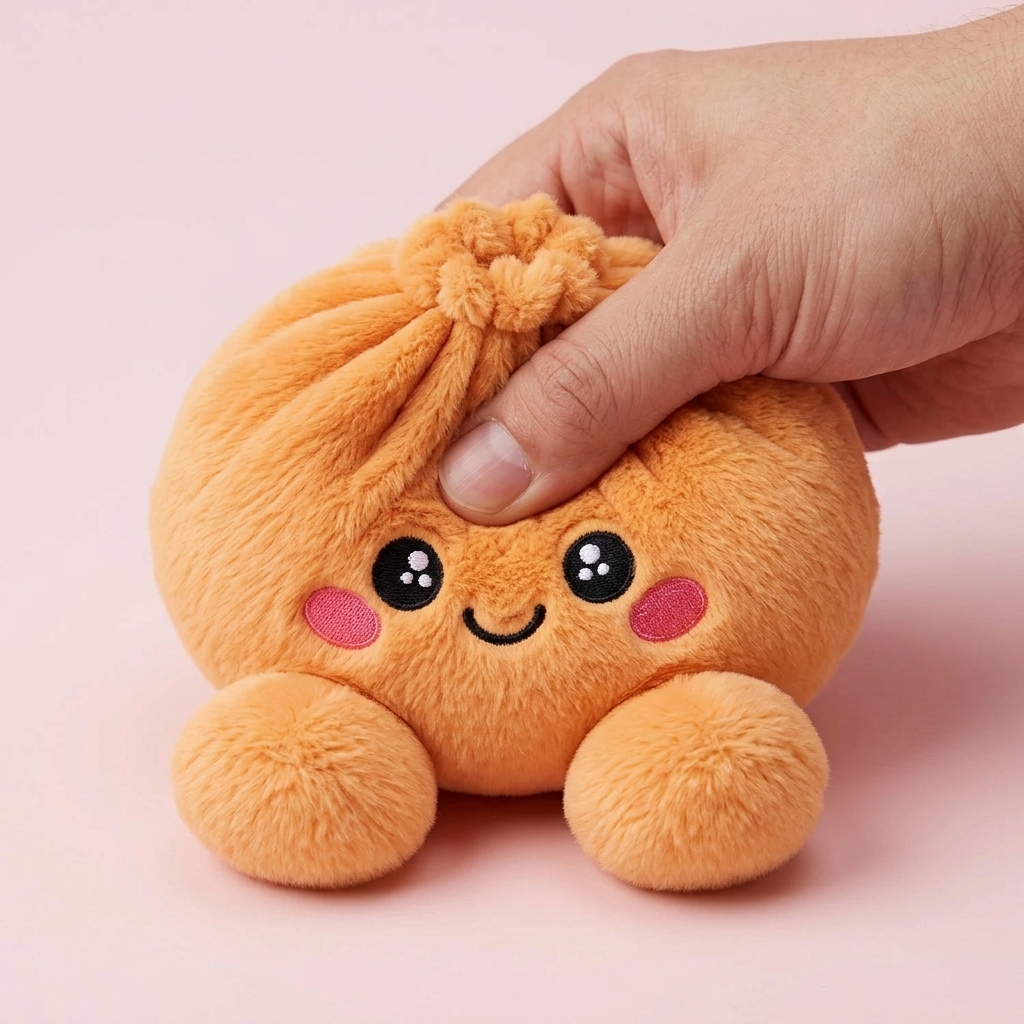 Squishy Dumpling Orange Mandarin — slow-rise-effekt, skummet återtar långsamt sin form