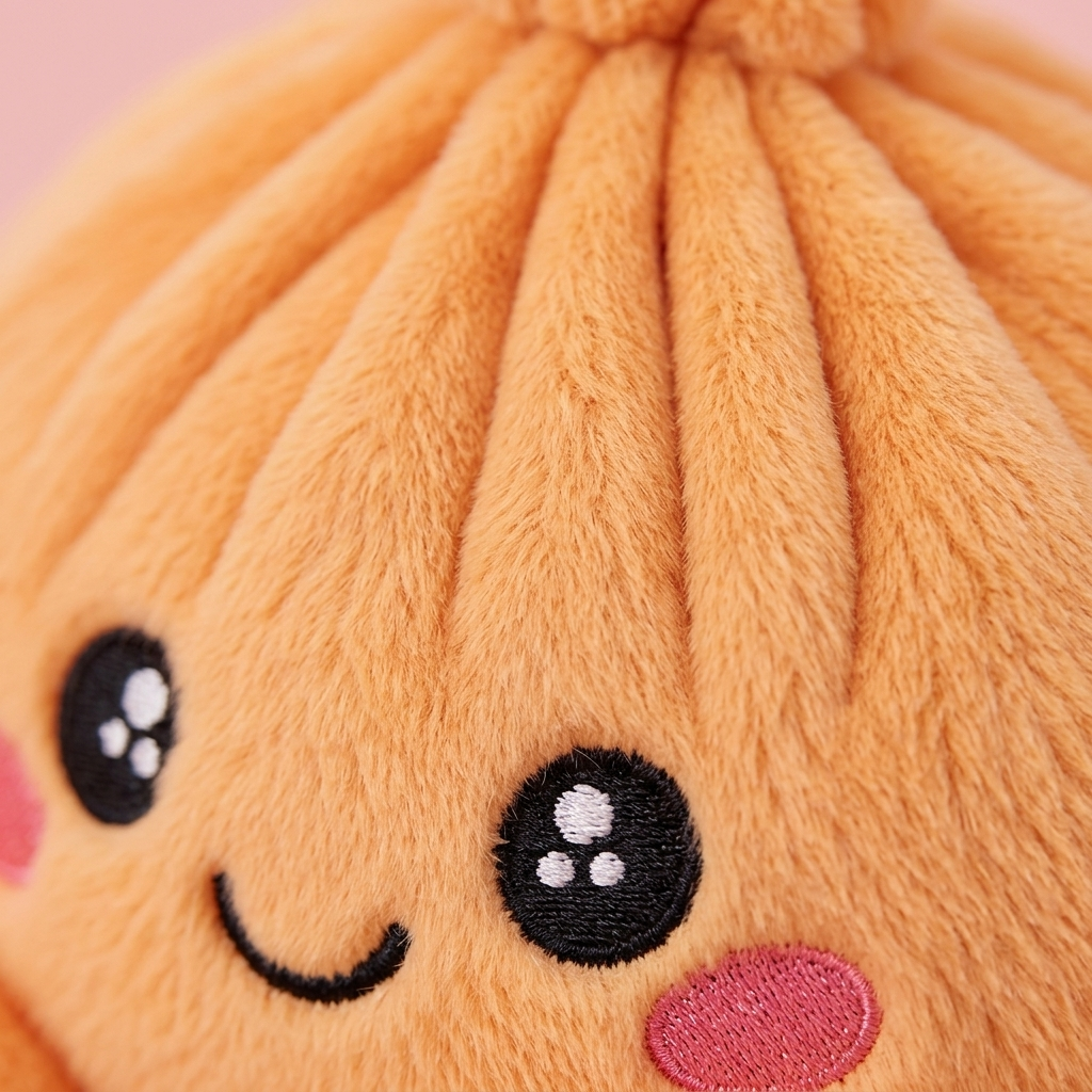 Squishy Dumpling Orange Mandarin — närbild på strukturen
