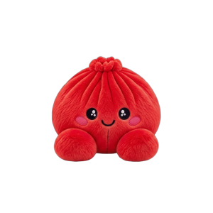 Dumpling Squishy Rubinröd Gosedjur — i klämmet, mjukt slow-rise-skum
