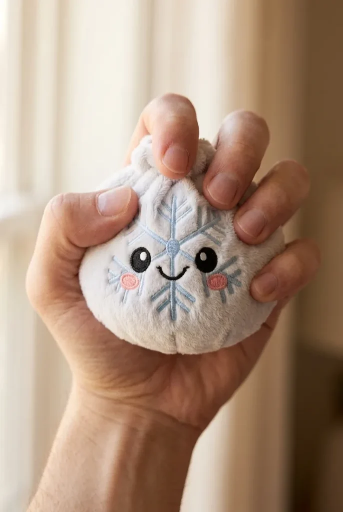 Snowflake Dumpling Squishy Vinter mitt i klämmet