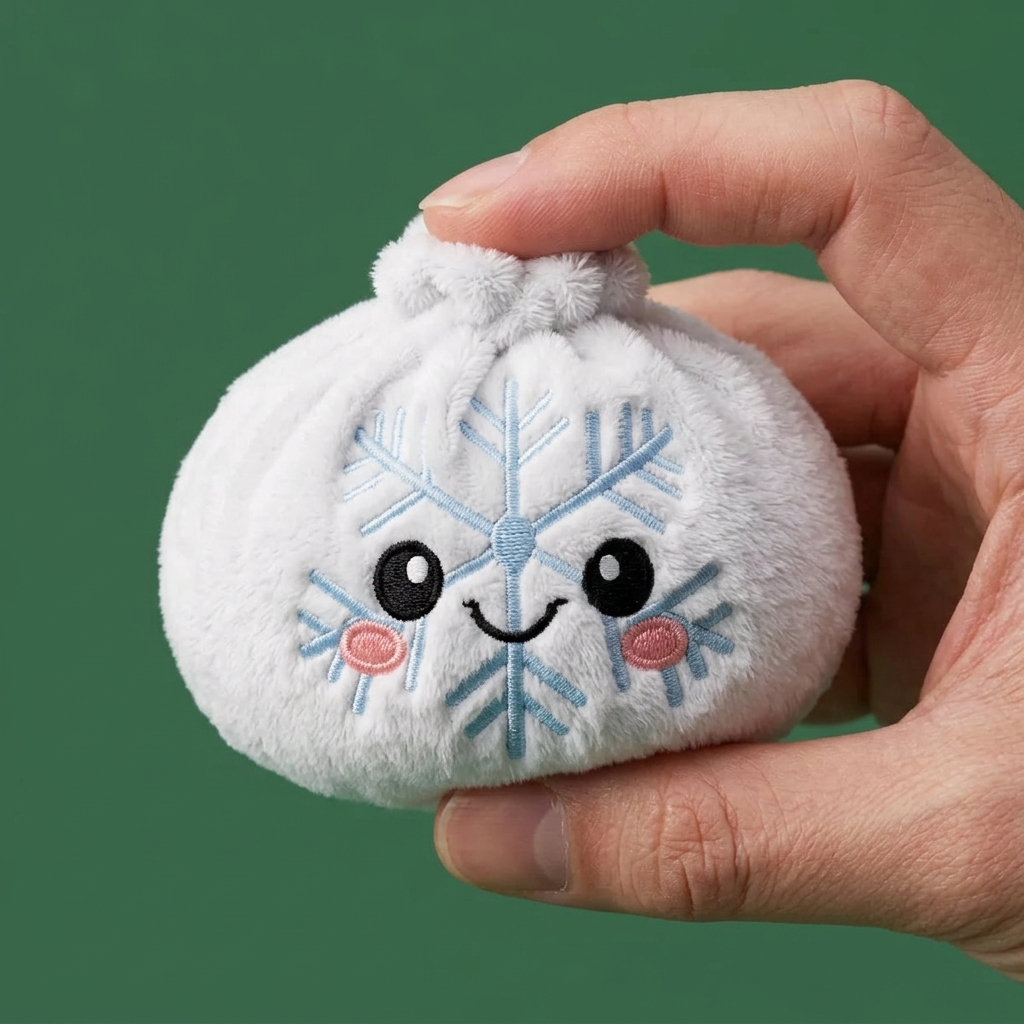 Snowflake Dumpling Squishy Vinter — i klämmet, mjukt slow-rise-skum