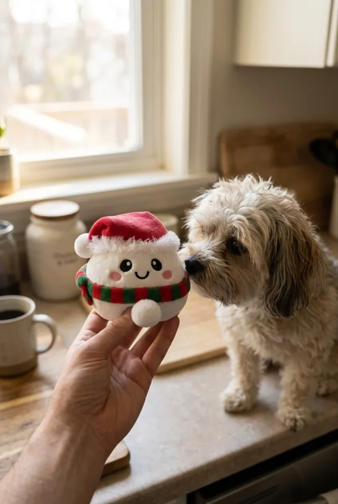 Snowman Dumpling Squishy Mysig med en gosedjursvän