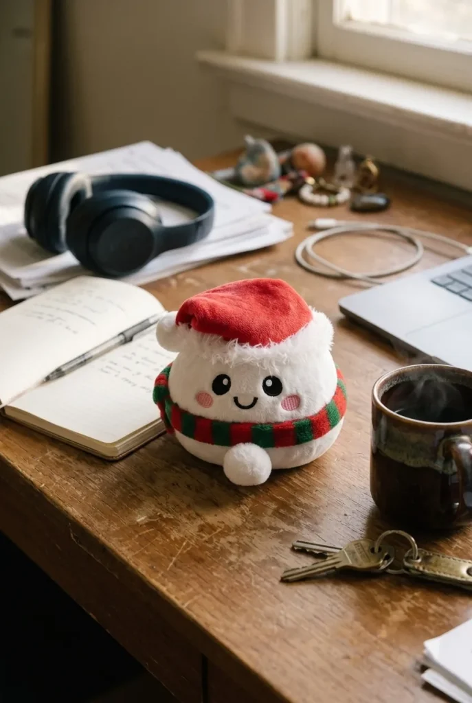 Snowman Dumpling Squishy Mysig på skrivbordet