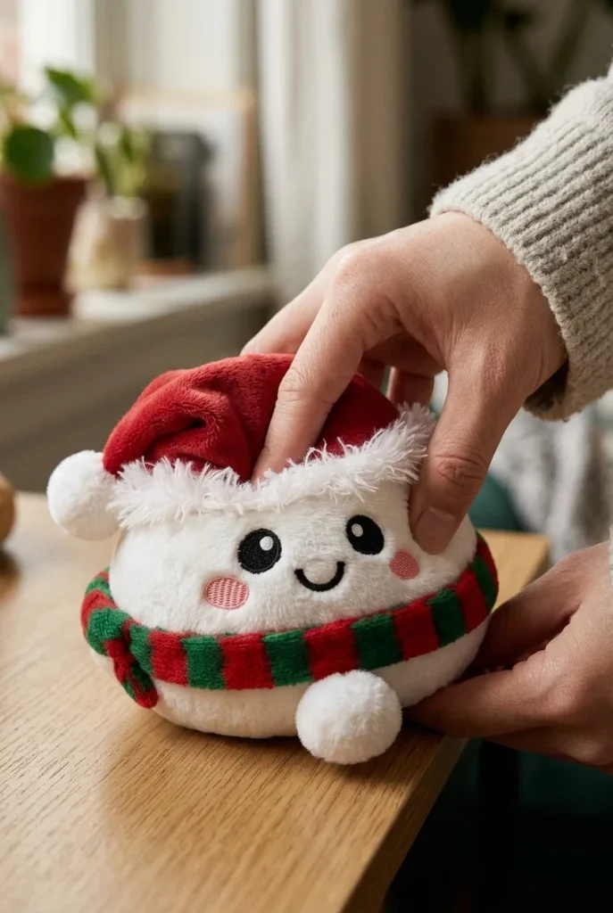 Snowman Dumpling Squishy Mysig mitt i klämmet