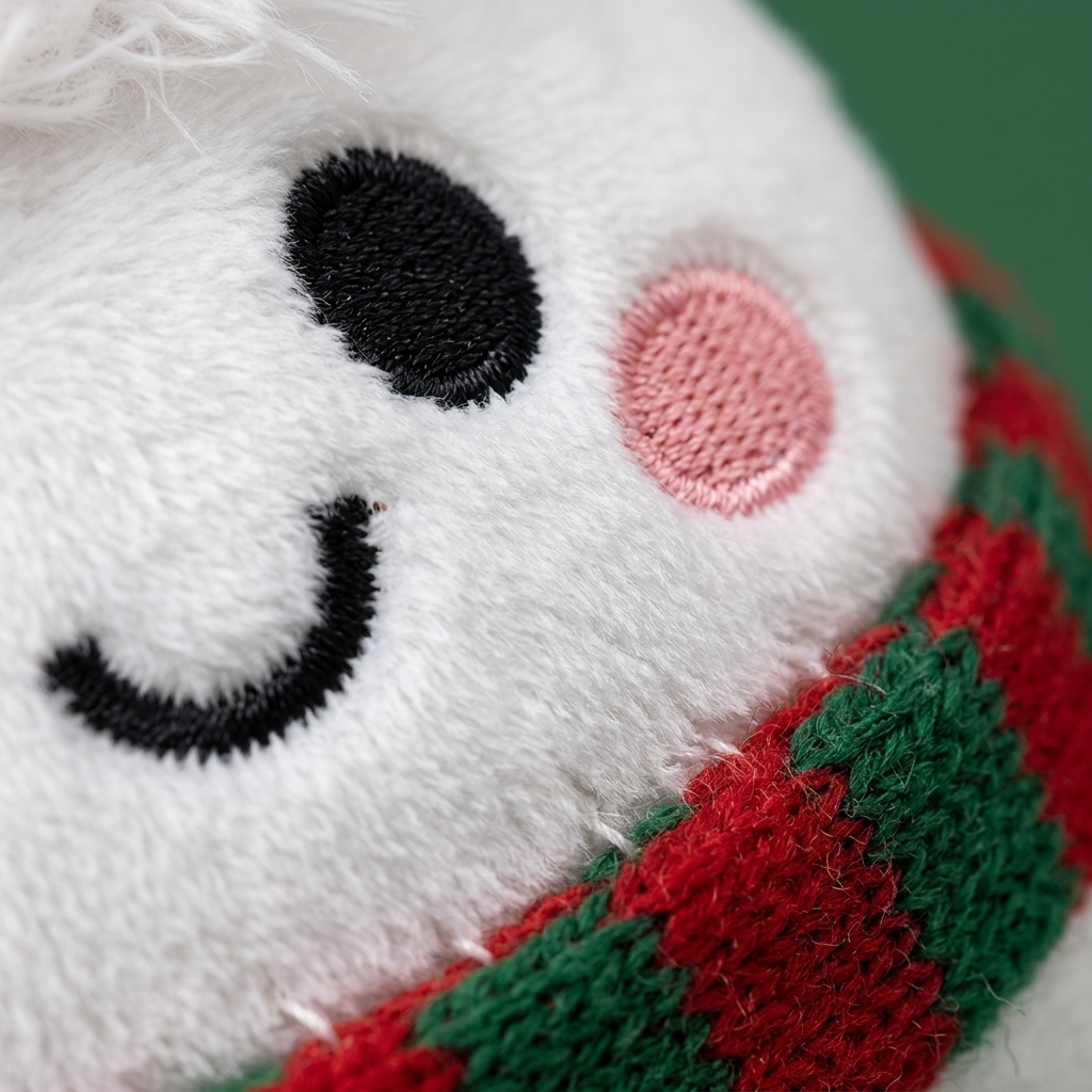 Snowman Dumpling Squishy Mysig — närbild på strukturen