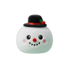 Squishy Dumpling Snögubbe Topphatt — i klämmet, mjukt slow-rise-skum