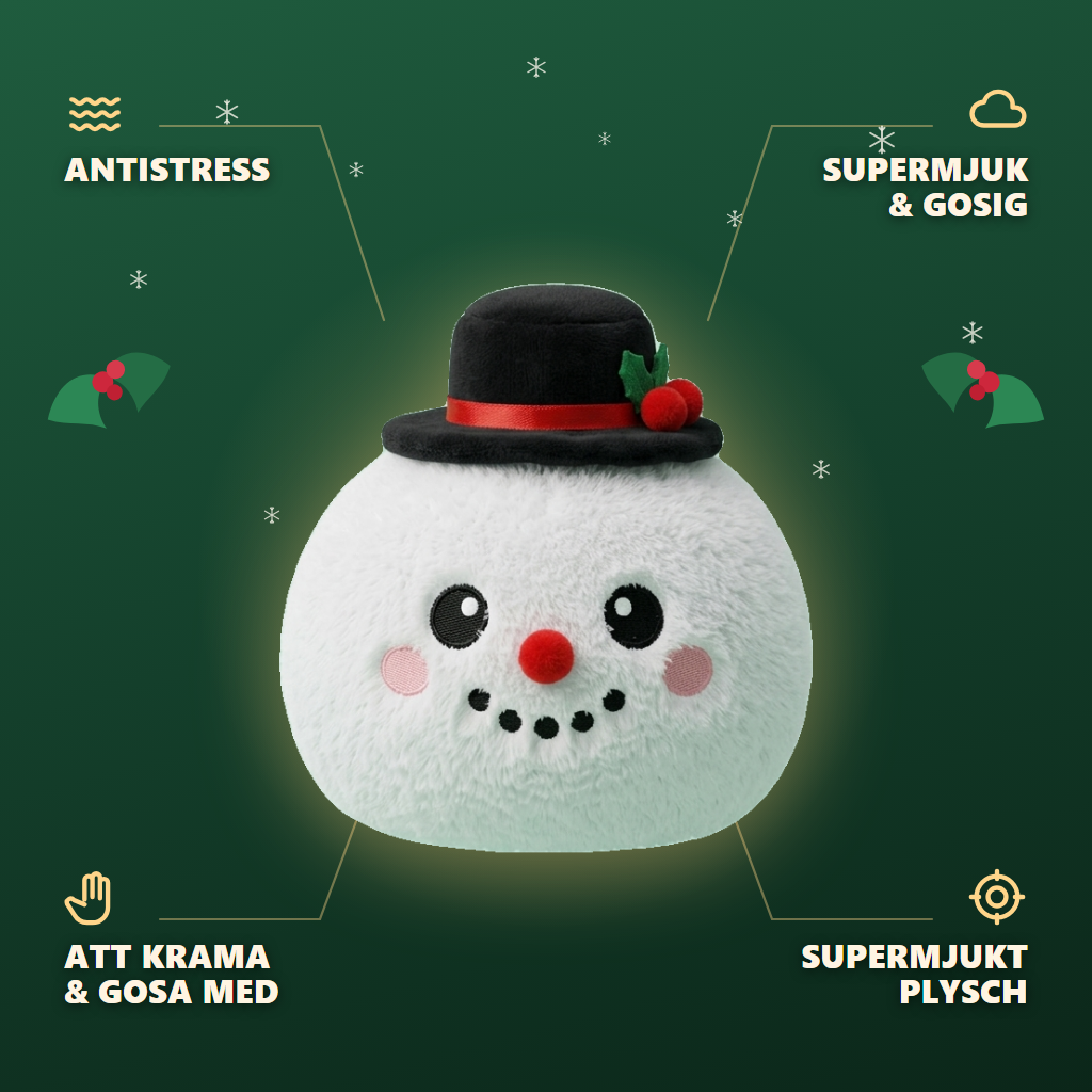 Squishy Dumpling Snögubbe Topphatt — dess fördelar