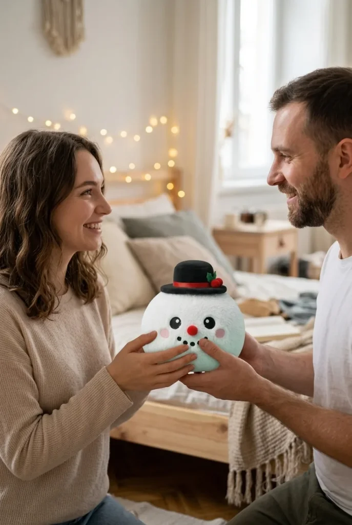 Squishy Dumpling Snögubbe Topphatt som presenttips